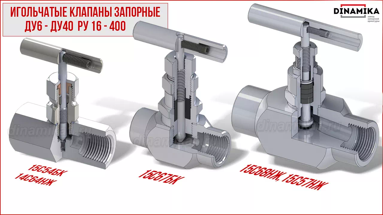 Резьбовые клапаны игольчатые муфтовые в Ногинске